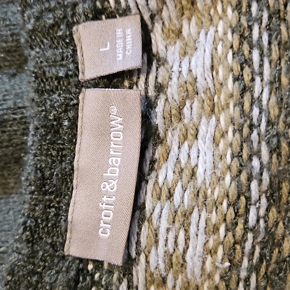 Craft & Barrow, zip-up, snowman sweater.  Size L - Picture 6 of 10